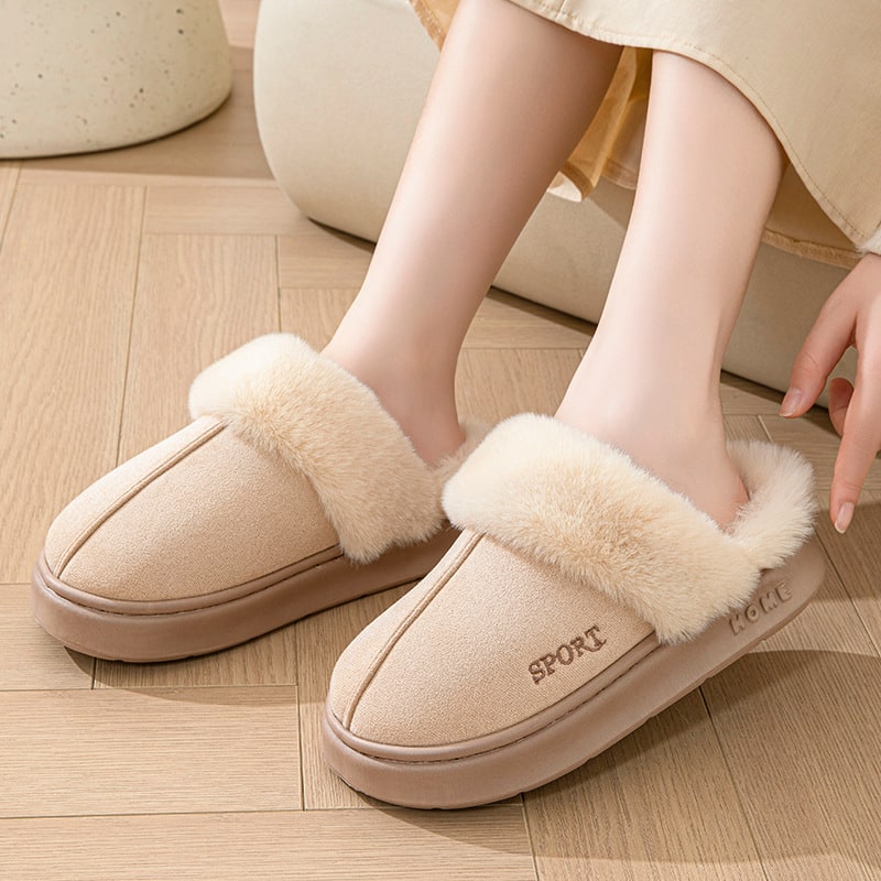 Women's Platform Slippers with Faux Suede Fur Lining and Thick Eva Sole - Image 4