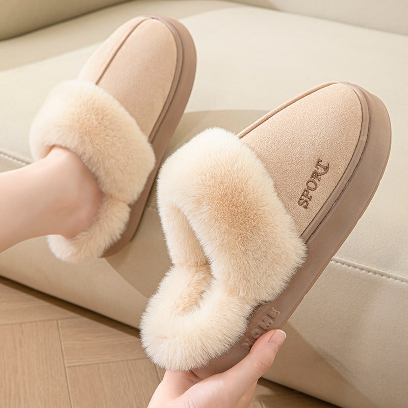 Women's Platform Slippers with Faux Suede Fur Lining and Thick Eva Sole - Image 7