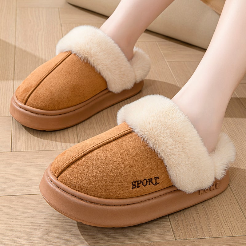 Women's Platform Slippers with Faux Suede Fur Lining and Thick Eva Sole - Image 8