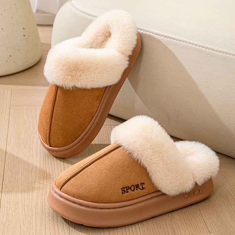 Women's Platform Slippers with Faux Suede Fur Lining and Thick Eva Sole - Image 9