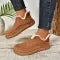 Women's Slipper Booties with Fleece Lining Sherpa Collar and Arch Support - Image 7