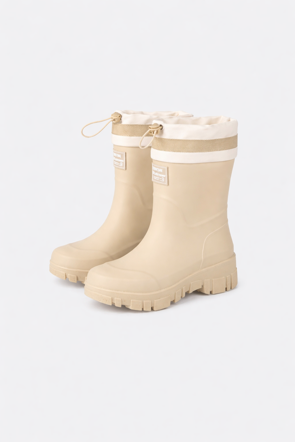 Women's Waterproof Rain Boots with Drawstring Collar and Chunky Lug Sole - Image 10