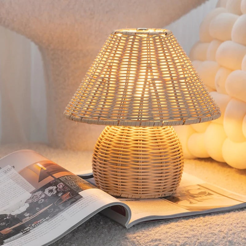 The Woven Bamboo Table Lamp