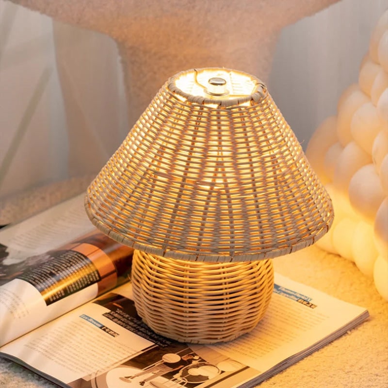 The Woven Bamboo Table Lamp