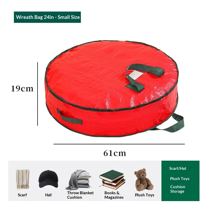 Xmas Tree Storage Bag with Dual Zipper Handles and Water-Resistant Fabric for Wreaths - Image 13