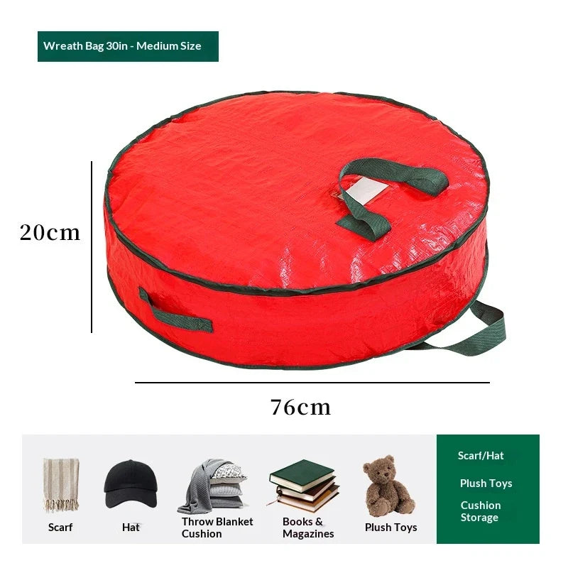 Xmas Tree Storage Bag with Dual Zipper Handles and Water-Resistant Fabric for Wreaths - Image 14