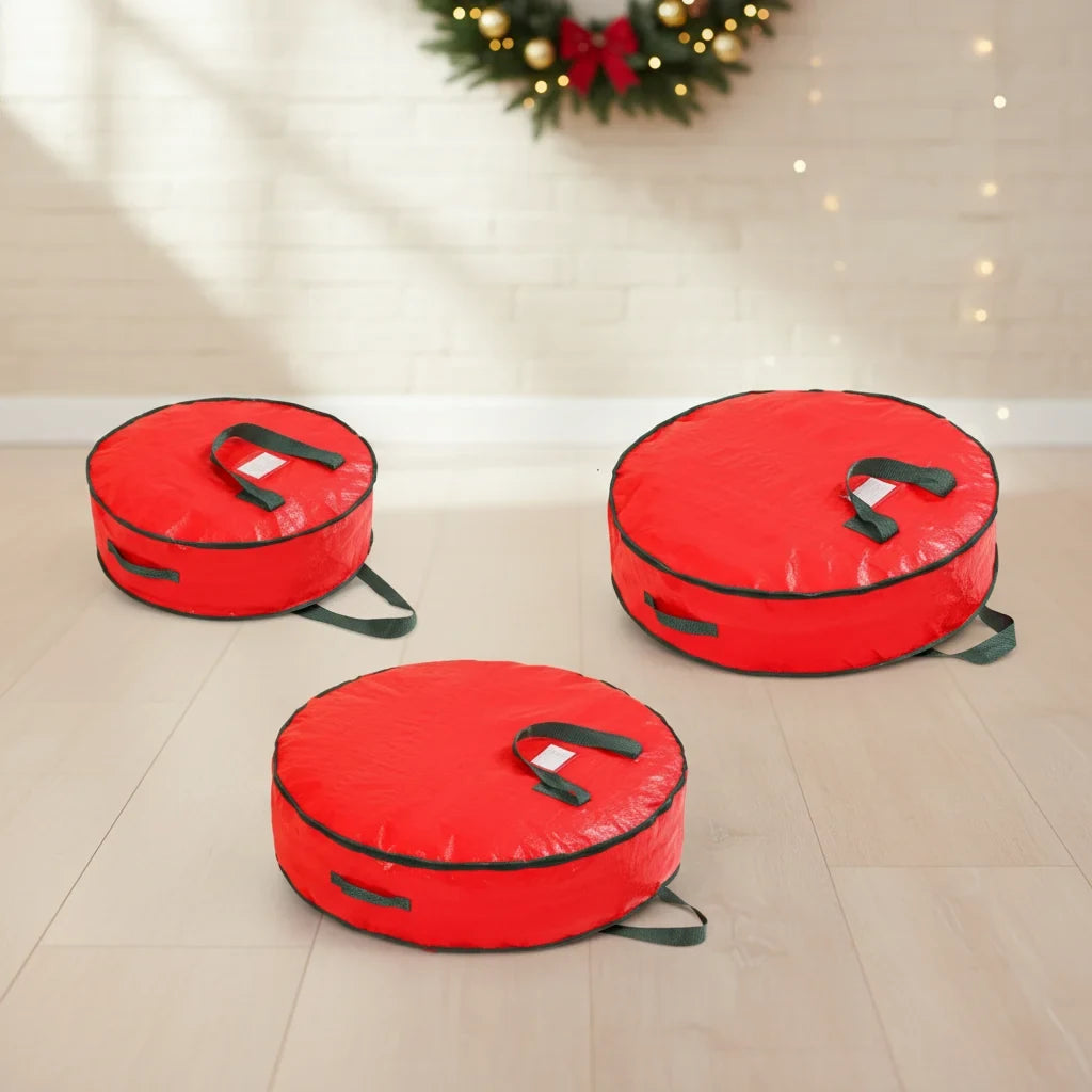 Xmas Tree Storage Bag with Dual Zipper Handles and Water-Resistant Fabric for Wreaths - Image 5