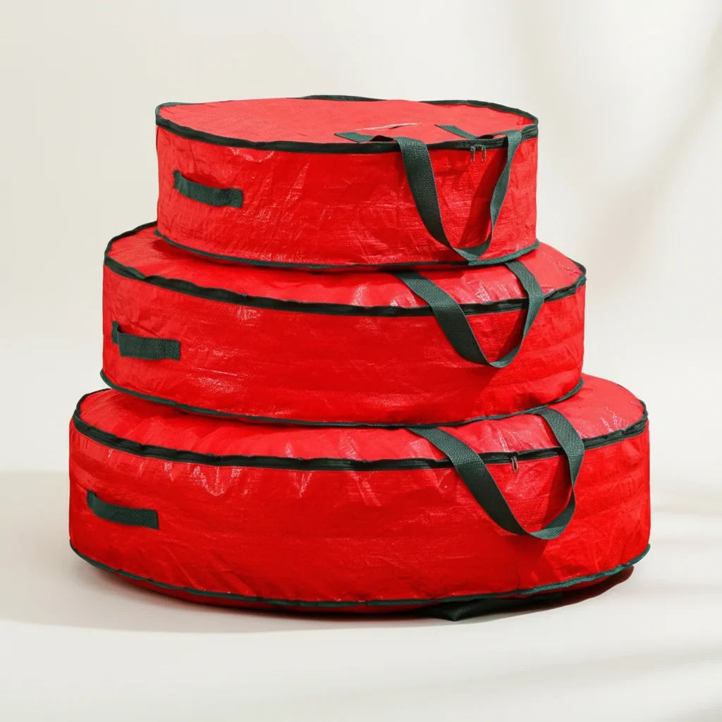 Xmas Tree Storage Bag with Dual Zipper Handles and Water-Resistant Fabric for Wreaths - Image 8
