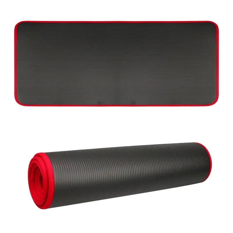 Yoga Mat with 10mm Thick Foam Cushioning Non-Slip Surface and Fabric-Bound Edges - Image 10