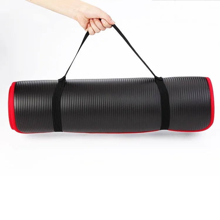 Yoga Mat with 10mm Thick Foam Cushioning Non-Slip Surface and Fabric-Bound Edges - Image 11