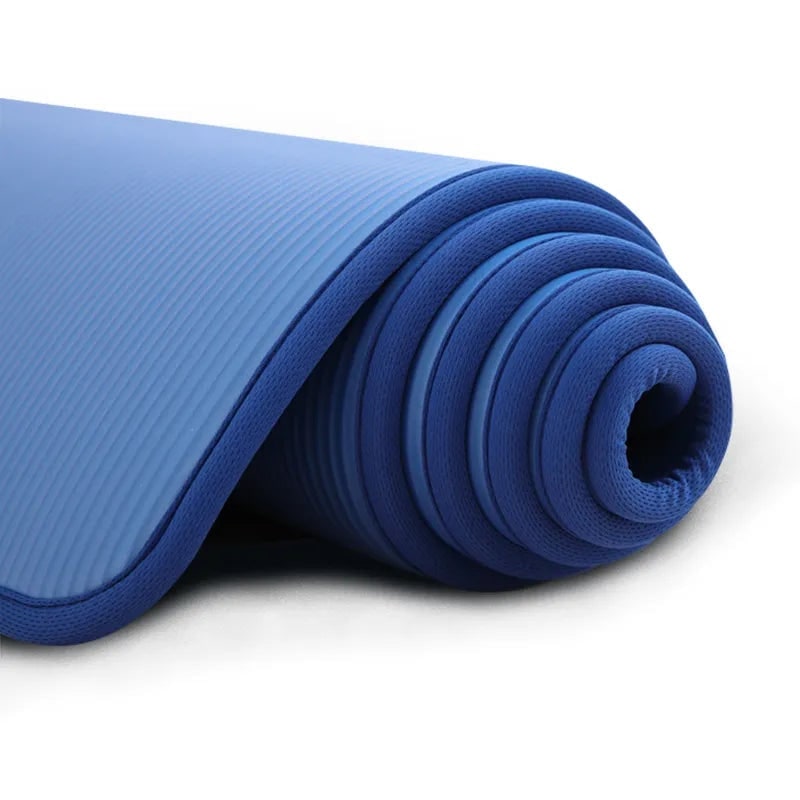 Yoga Mat with 10mm Thick Foam Cushioning Non-Slip Surface and Fabric-Bound Edges - Image 5