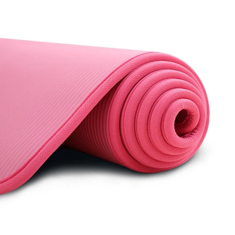 Yoga Mat with 10mm Thick Foam Cushioning Non-Slip Surface and Fabric-Bound Edges - Image 6